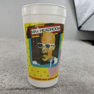 VNT 1987 Wendy's Promotion Max Headroom‎ C-C-C-Catch the wave Coke Tumbler Cup A